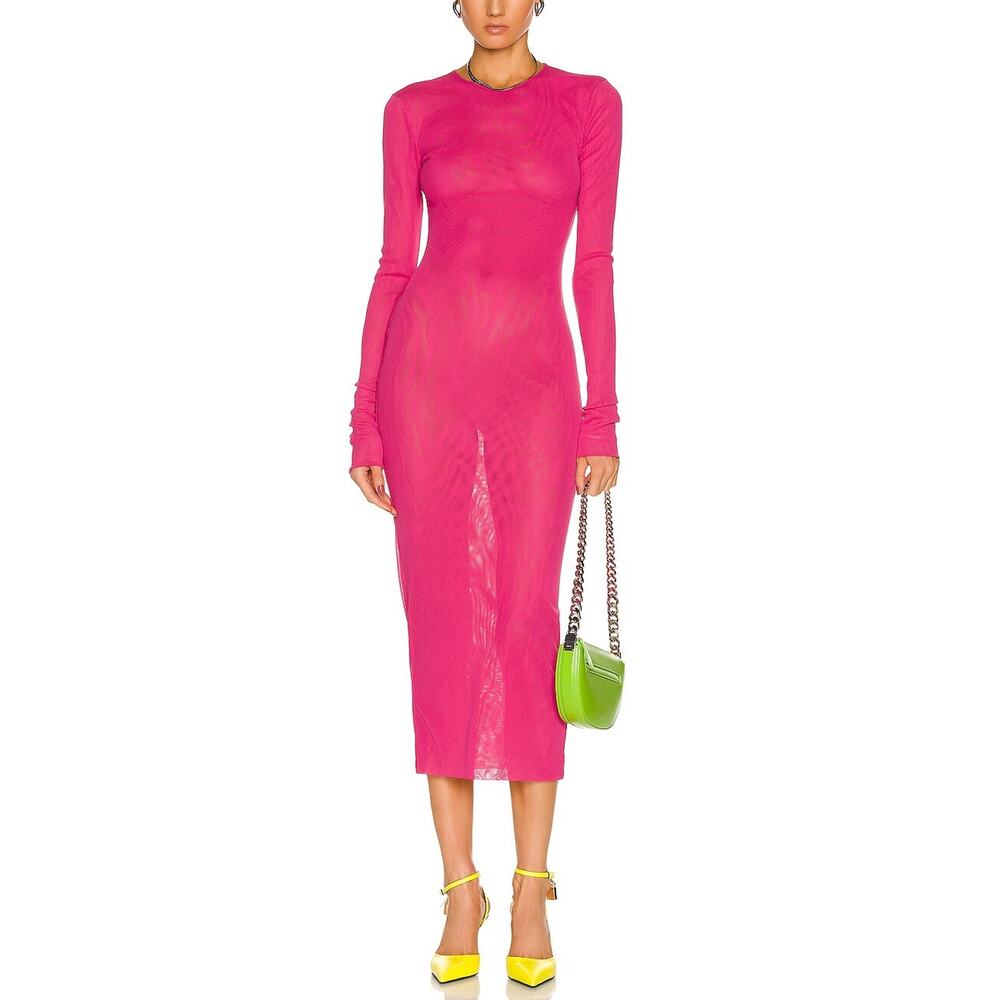 The Andamane Sleek Pink Ivy Midi Dress Size XS